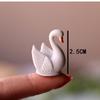 Zakka Presente Criativo Ornamentos Micro Paisagem Cisne de Pena Preto e Branco Acessórios de Decoração Paisagística para Plantas Suculentas
