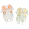 Mameluco para bebé primavera y otoño doble capa manga larga mameluco infantil estilo western mameluco para bebé niña ropa de otoño para recién nacido
