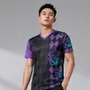 Trajes de manga corta para primavera y verano para hombres y mujeres, ropa de bádminton de secado rápido, ropa deportiva transpirable para competición y entrenamiento de tenis de mesa, personalizable con impresión