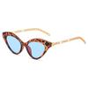 2022 Nueva Moda Gafas de Sol Ojo de Gato Europeas y Americanas Gafas de Sol Personalizadas con Adorno de Cadena Metálica Gafas de Sol de Moda Mujer
