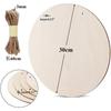 Letrero de Puerta Redondo Perforado de 30 cm Pieza Redonda de Madera en Blanco Manualidades DIY Decoración Navideña de Madera