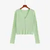 Chaqueta Cardigan de Punto Versátil con Cuello en V para Mujer Tallas Grandes 2026 Verano Suelto Corto con Pedrería para Mujeres con Curvas 23995