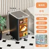 Cubo de basura para cocina del hogar, contenedor de almacenamiento de residuos alimenticios con tapa, a prueba de olores, adecuado para baño, inodoro, sala de estar, papelera