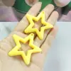 Pingente de Acrílico 45X43mm Recortado Estrela de Cinco Pontas Chaveiro DIY Pingente para Mala Bola de Cabelo Acessórios de Joias Decorativas