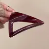 Pinza Acrílica Simple Coreana, Pinza para el Cabello Grande de Gama Alta y Exquisita para el Cabello de las Mujeres en la Parte Posterior de la Cabeza, Pinza para el Cabello Triangular con Corte