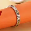 Al por mayor Plata de Ley 925 Tendencia Nacional para Mujer Nicho Sándwich Zirconia Colorida Pulsera Plata Tailandesa Retro Joyería Personalizada