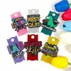 Placa de Nombre Acrílica con Brillo Transfronteriza DIY Accesorios para Portavasos de Vaso de Agua Stanley de 40 oz Tapa de Vaso de Dibujos Animados Linda