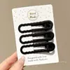 Lindo Pinza para el Pelo Lateral de la Frente Pequeña Estilo Chanel Estampado de Leopardo Pinza de Pelo de Felpa Pinza para Flequillo Oso Pequeño Retro Pinza BB Accesorios para el Cabello