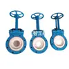 Válvula de compuerta manual de cuchilla redonda Zhigong Válvula de tapón resistente al desgaste Pz73Tc-10C Dn200