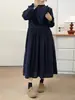 Roupas Femininas Novas de Primavera e Outono, Vestido de Renda Patchwork Estilo Mori Girl, Vestido Solto de Manga Longa de Comprimento Médio Venda por Atacado