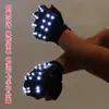Óculos de Sol Iluminados com LED para Festa, Óculos de Sol Disco, Óculos de Laser Tech Cyberpunk, Luvas a Laser