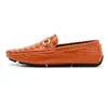 Zapatos de Vestir para Hombre Estilo Europeo sin Cordones de Cuero Genuino de Alta Gama Modernos Versátiles de Lujo para Hombre