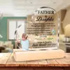 Decoração de Mesa Dia dos Namorados Amor com Base de Madeira Acrílico Transparente Dia dos Pais Ornamentos