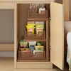 Escritorio de dormitorio con almacenamiento profundo, almacenamiento para torre de computadora, estantería de múltiples niveles para una utilización eficiente del espacio