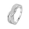Anel Yihua Fashion Envolvente com Zircônia Anel de Diamante Luxuoso Anel de Noivado Feminino Mais Vendido Europeu e Americano