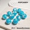 Oro amor cinco puntas estrella redondas cuentas DIY 16 mm color cadena teléfono móvil pendientes accesorios joyería cuentas destello lindo sueltas cuentas