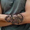 Viento Tipo Tigre Tatuajes Temporales Herbales Artificiales Masculinos de Larga Duración para Mujeres Mayores, Patrones de Tatuajes Semipermanentes de Buen Aspecto, Antisuor y Resistentes al Agua