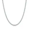 Collar de Tenis de Moissanita Plata de Ley S925 Estilo Europeo y Americano Hip-Hop Versátil Joyería de Alta Gama Hip-Hop Europeo y Americano Versátil