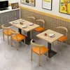 Mesa Restaurante Comercial Tienda de Té de Leche Hamburguesas Juego de Mesa y Sillas Restaurante de Comida Rápida Negociación Casa de Alquiler Apartamento Pequeño Mesa de Comedor