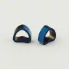 Anillo de acero inoxidable de alta calidad tapón para la oreja de doble corazón logo grabado tapón para la oreja anillo tapón electrochapado al vacío anillo tapón para la oreja en forma de corazón
