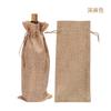 Bolsa de lino para vino tinto transfronteriza, bolsa con cordón para vino de frutas, champán, bolsa de tubo recto, bolsa de lino para embalaje de vino tinto