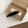 Peine de Terciopelo Estilo Francés, Pasador Ovalado de Tela para Flequillo, Horquilla para Recogidos, Peine Lateral, Pinza para el Cabello, Accesorio para el Cabello