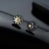 Pendientes de Borla de Sol, Luna y Estrellas para Hombre, Accesorios Versátiles de Moda Retro, Joyería de Lujo Ligero de Alta Gama Personalizada Hip-Hop Tendencia