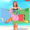Toalla de Playa Serie Cerdo Peppa Linda Transfronteriza Microfibra Toalla de Baño Estampada Toalla para Fiesta en la Playa al Aire Libre de Verano