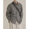 Camisas a cuadros para primavera y otoño para hombres y mujeres, camisas casuales holgadas de manga larga con cuello, prendas de abrigo de moda estilo coreano