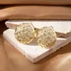 Brincos Femininos Coração Eterno Vazado com Microincrustação de Folha com Design de Zircônia de Cobre, Acessórios de Brincos Exquisitos e Pequenos para Personalidade