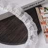 2.5-3.5cm blanco y negro encaje de cuentas plisado simple y doble correas textiles para el hogar juguete ropa accesorios de decoración