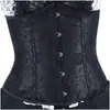 Nueva faja de encaje estilo corte, corsé reductor de abdomen, top con ballenas, lencería exterior de encaje realzadora de busto