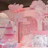 Meninas e Meninos Cerimônia de Passagem para a Vida Adulta Noivado High-End Proposta para Menina de 18 Anos Decoração de Aniversário Cenário de Fundo Conjunto de Placa de KT