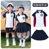 Roupas de jardim para creche verão estilo faculdade roupas de aula manga curta Roupa esportiva terno infantil uniforme de escola primária verão Novo
