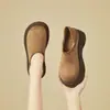 Zapatos Birkenstock con Suela Gruesa para Aumentar la Altura para Mujer, Nuevo Modelo 2026, Primavera y Otoño, Suela de Plataforma de Gamuza, Uso Bidireccional, Sin Cordones, Mocasines de Punta Cerrada para Mujer