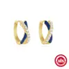 Pendientes de Plata de Ley S925 de Doble Fila con Colgante de Cruz y Gota de Aceite Pendientes Europeos y Americanos con Forma de Corazón y Diamante Pendientes de Gota de Agua Pendientes Creativos de Moda