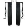 Peluca de cabello largo y liso con cola de caballo de seda mate con velcro, cola de caballo enrollada con velcro, extensión de cabello natural trenzada