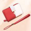 Billetera Nueva para Mujer Corta Estilo Coreano Color Contrastante Monedero Moda Hebilla Cremallera Ranuras para Múltiples Tarjetas Tarjetero Artículos de Cuero Baiyun