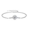Pulsera Gimmel de Plata Esterlina 925 Moissanita Color D para Mujer Nicho Circonia Redonda Simple Moda para Mujer Combinación Versátil Plata Exquisita