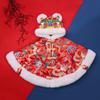 Nueva Capa con Cabeza de Tigre Estilo Chino Chal de Invierno para Bebés y Niños Pequeños Capa Cálida con Capucha y Cabeza de Tigre Bordada Tradicional
