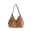 Bolso de Felpa Gamuzada para Mujer 2026 Nuevo Bolso Tote Gran Capacidad para Viajes Diarios Bolso de Hombro Único Mochila Retro Versátil