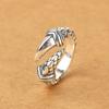 Joyería de Plata de Ley S925 al por Mayor Anillo Garra de Dragón Mágico Personalizado para Hombre y Mujer Anillo de Dedo Retro con Abertura Anillo Creativo de Plata Tailandesa