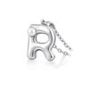 Moda Europea y Americana Collar Simple con Colgante de Letra para Mujer Nicho de Alta Gama Lujo Ligero Cadena de Clavícula de Perlas de 26 Letras