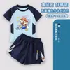 Traje de baño infantil de manga corta de Mario Luigi para niños, traje de baño para niños pequeños, conjunto de traje de baño de dos piezas de secado rápido