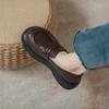 Mocasines de Piel Genuina con Suela Gruesa para Mujer 2026 Primavera y Otoño Nuevo Estilo Plataforma Negros Versátiles Zapatos de Vestir Estilo Británico JK Zapatos Pequeños de Cuero