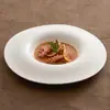 Plato Redondo Punto de Sésamo de Fábrica Plato Sombrero de Paja Cerámico Plato para Servir Mate Plato Artístico Presentación de Platos Vajilla Plato Redondo Estilo Occidental