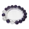 [Vinho Tinto Francês] Pulseira de cristal natural uruguaio de alta qualidade para mulheres, pulseira branca de cristal branco, pulseira da moda, atacado