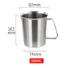 Copo Medidor de Aço Inoxidável Comercial com Escala, Copo de Leite, Copo para Mistura de Café para Panificação na Cozinha, Aço Inoxidável de Grau Alimentício Especialmente Projetado para Uso