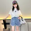 Shorts Jeans Feminino Verão Calça Fina 2026 Novo Estilo Versão Coreana para Crianças Maiores Shorts Quentes Casuais para Meninas Roupa de Verão