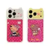 Adecuado para Apple 18Promax Estampado de Lunares Leopardo Patrón de Gato Orejas de Gato Kitty Kt Funda Blanda y Dura para Teléfono Móvil iPhone Personalización